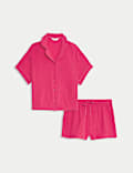 Pure Cotton Muslin Revere Shortie Set