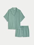 Pure Cotton Muslin Revere Shortie Set