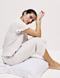 Pure Cotton Gingham Cropped Pyjama Set