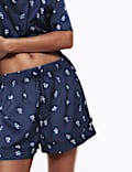 Dream Satin™ Printed Revere Shortie Set