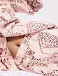 Pure Cotton Animal Print Slub Pyjama Set