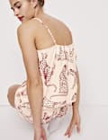 Pure Cotton Animal Print Cami Shortie Set