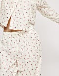 Pure Cotton Dobby Floral Pyjama Set