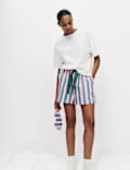 Ensemble pyjashort 100 % coton à rayures