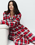 Brushed Cotton Checked Revere Pyjama Set