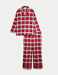 Brushed Cotton Checked Revere Pyjama Set