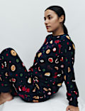 Pure Cotton Christmas Dinner Pyjama Set