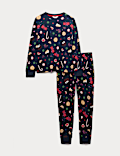 Pure Cotton Christmas Dinner Pyjama Set