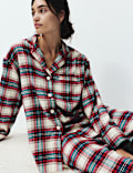 Pure Cotton Checked Revere Pyjama Set