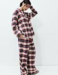 Pure Cotton Checked Revere Pyjama Set