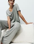 Viscose Lace Trim Pyjama Set