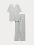 Viscose Lace Trim Pyjama Set