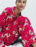 Pure Cotton Zebra Print Revere Pyjama Set