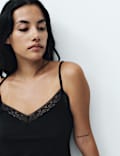 Lace Trim Cami Shortie Set