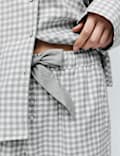 Pure Cotton Gingham Revere Pyjama Set