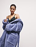 Fleece Hooded Dressing Gown