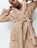 Fleece Hooded Dressing Gown