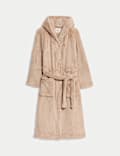 Fleece Hooded Dressing Gown