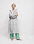 Fleece Hooded Dressing Gown