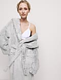 Fleece Hooded Dressing Gown