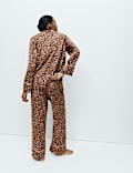 Dream Satin&trade; Animal Print Revere Pyjama Set
