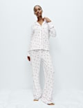 Cotton Modal Cherry Print Pyjama Set