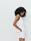Pure Cotton Muslin Printed Cami Shortie Set