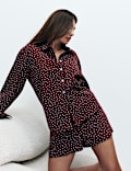 Pure Cotton Polka Dot Revere Shortie Set