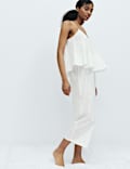 Voile Embroidered Cropped Cami Pyjama Set