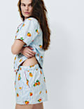 Pure Cotton Printed Shortie Set