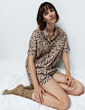 Pure Cotton Animal Print Short Sleeve Pyjama Set