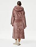 Fleece Hooded Long Dressing Gown