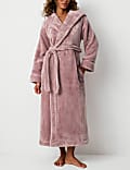 Fleece Hooded Dressing Gown