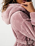 Fleece Hooded Dressing Gown