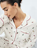 Ensemble pyjama familial 100 % coton modal imprim&eacute;