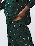 Pure Cotton Printed Matching Family Christmas Pyjama Set