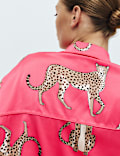 Dream Satin Animal Print Revere Pyjama Set