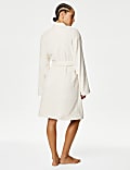 Fleece Ribbed Short Dressing Gown