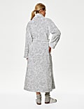 Fleece Animal Print Long Dressing Gown