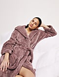 Fleece Hooded Dressing Gown