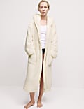 Fleece Hooded Dressing Gown