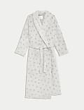 Fleece Polka Dot Dressing Gown
