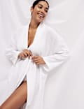 Pure Cotton Muslin Dobby Dressing Gown