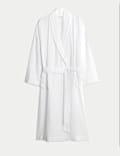 Pure Cotton Muslin Dobby Dressing Gown