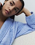 Quilted Hooded Long Dressing Gown