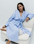 Quilted Hooded Long Dressing Gown