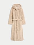 Jacquard Long Hooded Dressing Gown