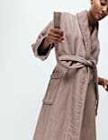 Robe de chambre 100 % coton éponge gaufré
