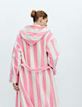 Pure Cotton Towelling Striped Dressing Gown
