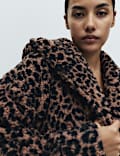 Teddy Borg Leopard Print Dressing Gown